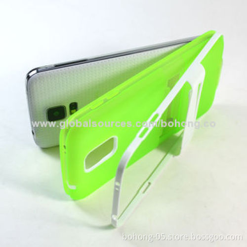 Matte TPU + PC Holder 3-in-1 Cases for Samsung S5, Different Colors Available
